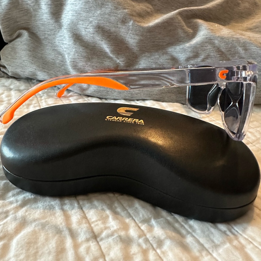 Carrera Sunglasses Orange Translucent Clear CA8055S 58mm NEW - Picture 4 of 10